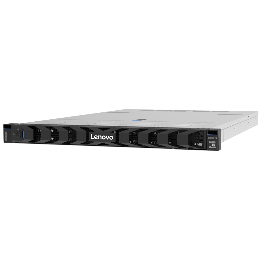 Lenovo ThinkSystem SR630 V4,1xIntel Xeon 6515P (16C 2.3GHz 150W), 1x32GB (2Rx8),RAID 940-8i 4GB Flash PCIe Gen4 12Gb Adapter, 2x1 300W, 10x2.5" Chassis(Standard)