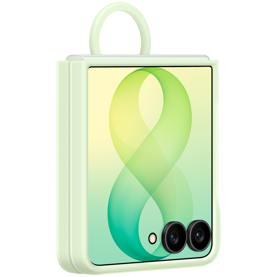 Samsung Galaxy Flip8 Silicone Ring Magnet Case Green - slika 2