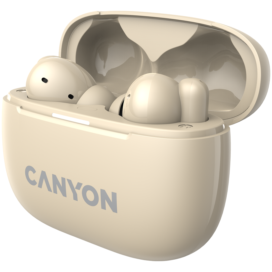 CANYON headset OnGo TWS-10 ANC+ENC Beige - slika 4
