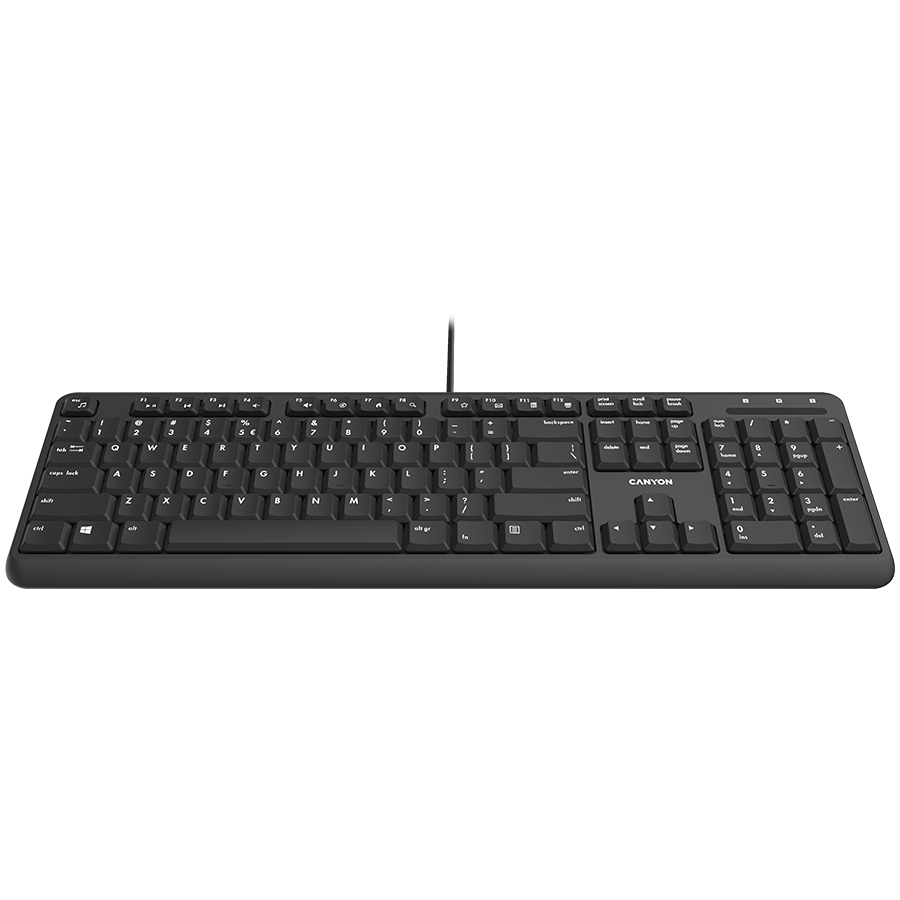 CANYON keyboard HKB-20 EN/AD Velvet Wired Black - slika 2