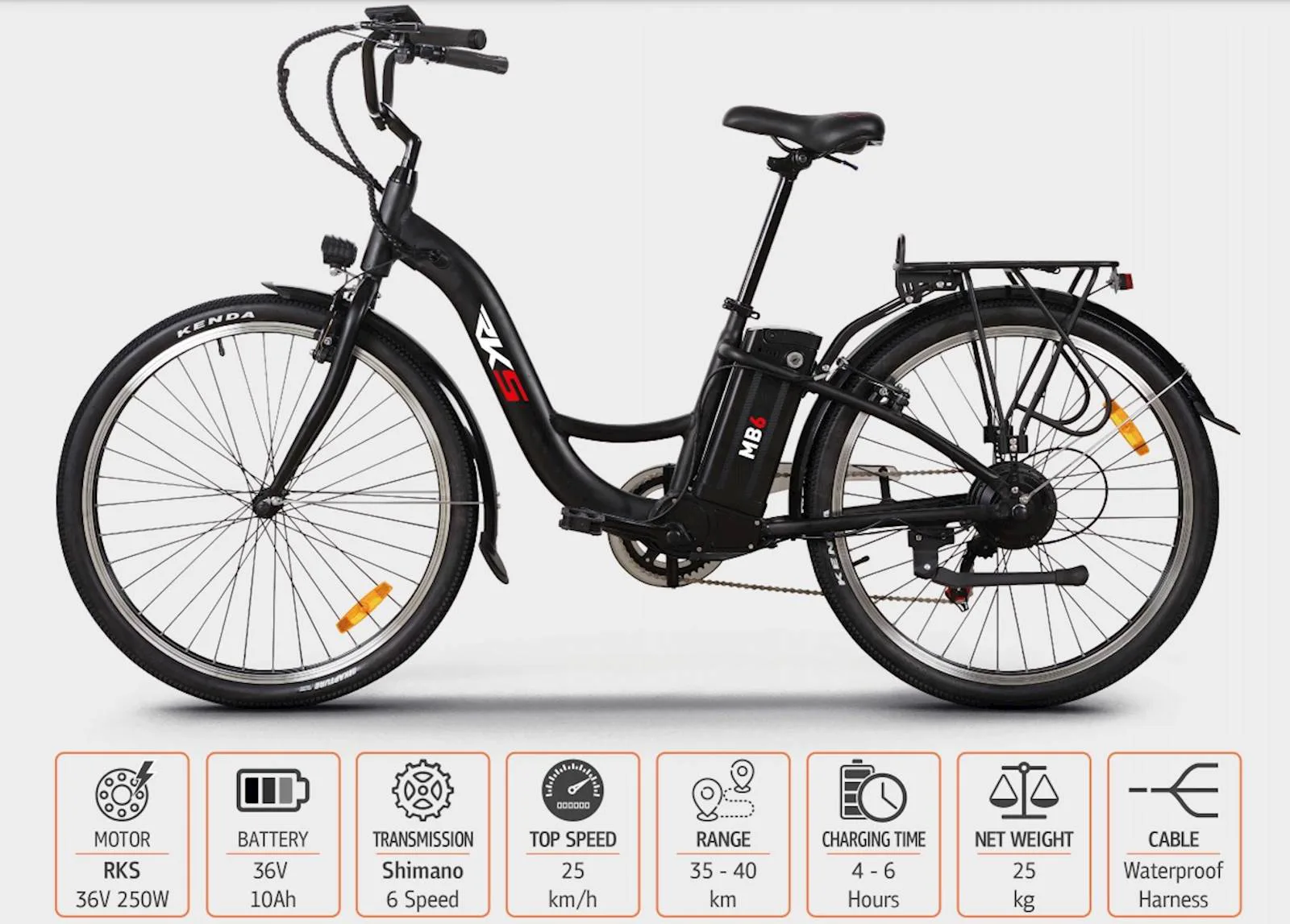 Električni bicikl RKS MB6 BLACK - slika 2