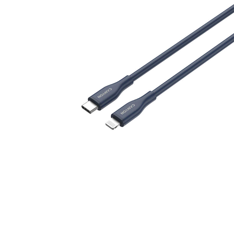 CANYON cable CLNM60 C-L 60W MFI 1m Silicon Blue - slika 3