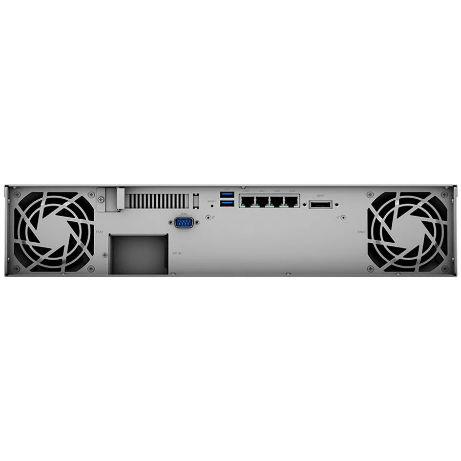 Synology RackStation RS1221+; Rack 2U, 8-bay 3.5''/2.5" SATA HDD/SSD, 	AMD Ryzen V1500B 4-core 2.2GHz; 4GB DDR4 ECC SODDIM,2x Memory slots; 4x RJ-45 1GbE LAN Port; 2xUSB 3.2; eSATA port; PCI Gen2x8 sl - slika 2