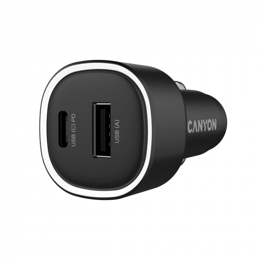 CANYON car charger OnDrive 85 PD 85W USB-A+USB-C Black - slika 2