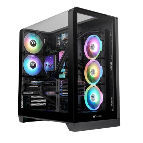 Thermaltake View 390 TGMid Tower, tempered glass2x120mm PWM fan, GPU: 460mm