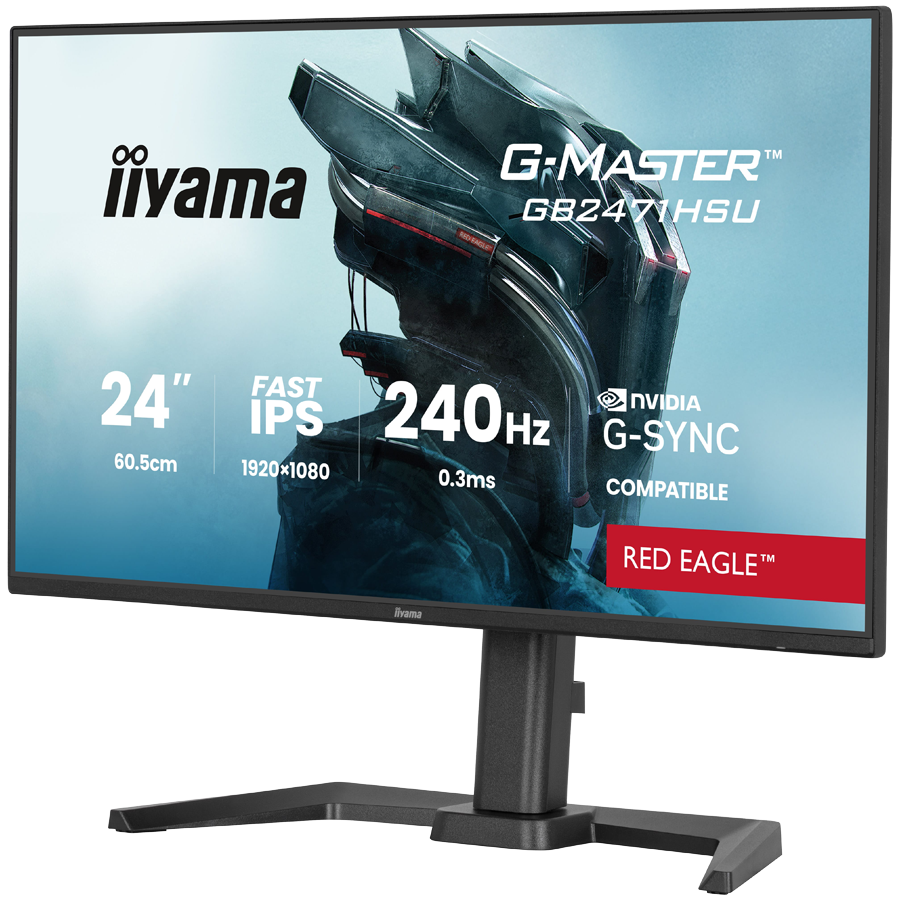 IIYAMA Gaming Monitor GB2471HSU-B1 G-MASTER 23.8" Fast IPS 1920 x 1080 240Hz, 350cd, 0.3ms, HDMI, DP, USB, Full Ergo - slika 3