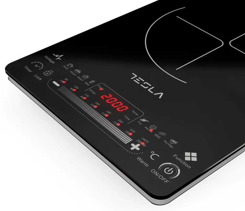 TESLA Indukcijski rešo IC400BSnaga 2000 W; Touch dugmići; 8 nivoa snage i temperature; 9 prog kuh - slika 5