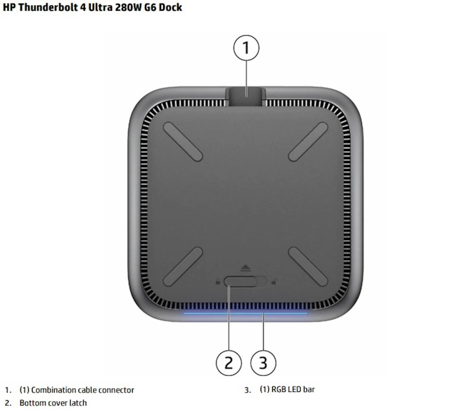 Docking HP Thunderbolt 4 Ultra 280W G6 (AW5M5UT) - slika 3