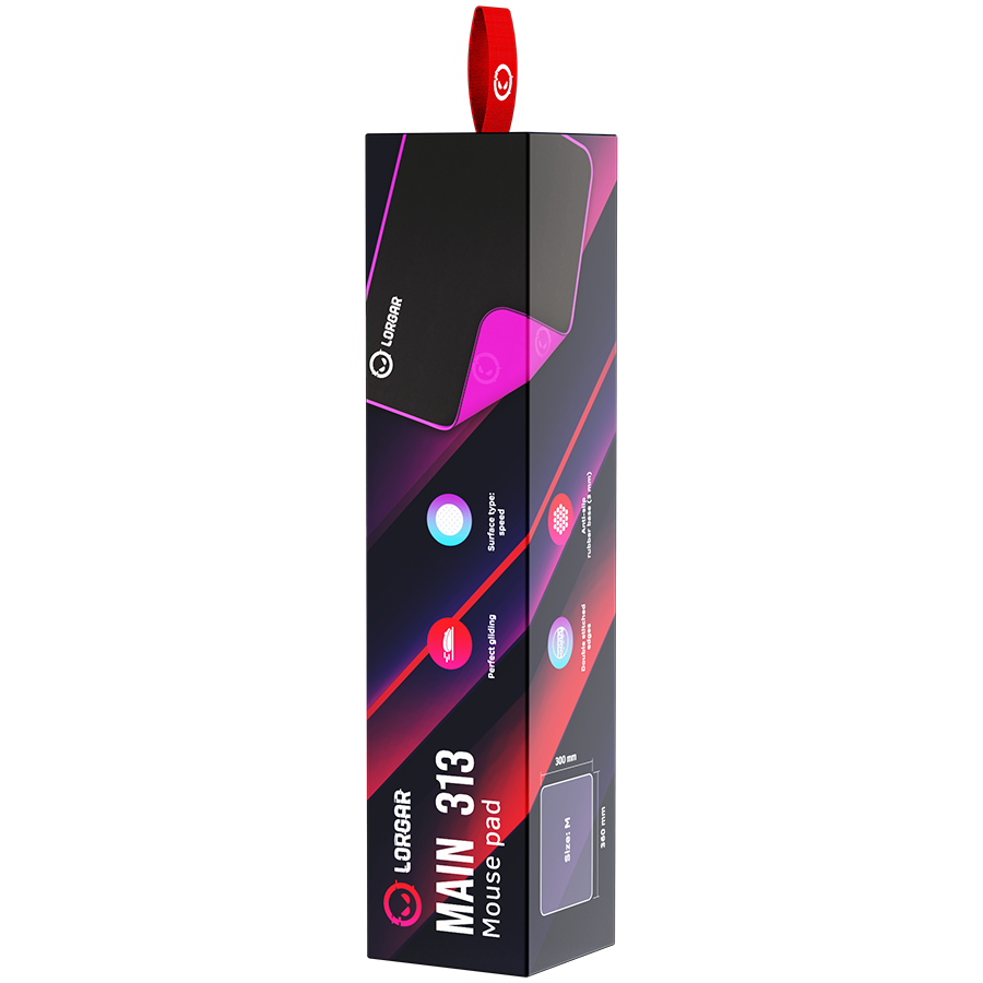Lorgar Main 313, Gaming mouse pad, High-speed surface, Purple anti-slip rubber base, size: 360mm x 300mm x 3mm, weight 0.195kg - slika 8