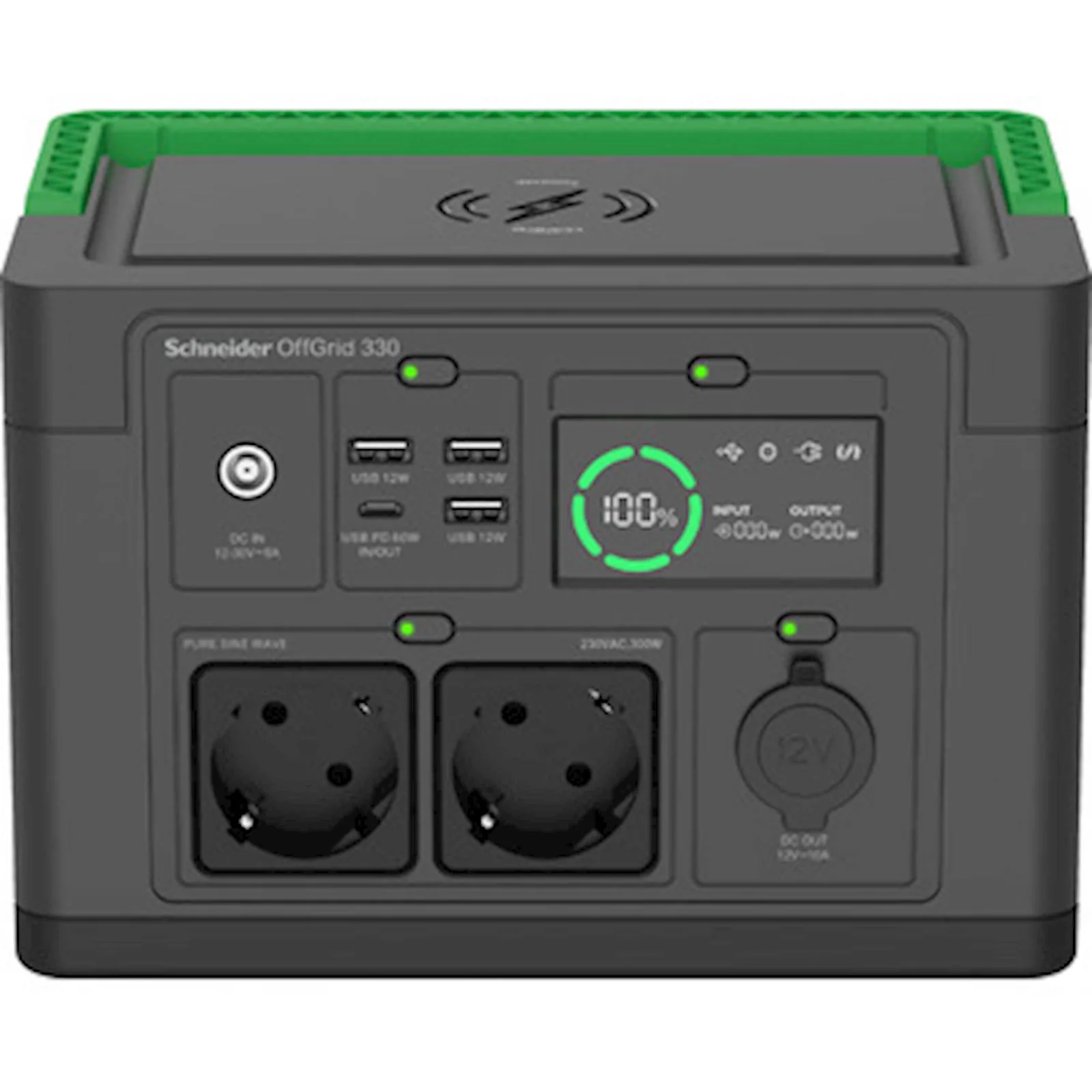 APC Portable Power Station 330, 230V, 332Wh Lithium-ion, LCD, 2 CEE 7/3 Schuko outlets, Sin - slika 2