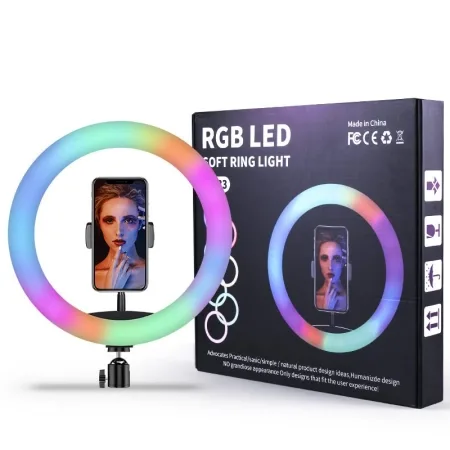 LED Ring Lamp 12" RGB with stand - slika 3