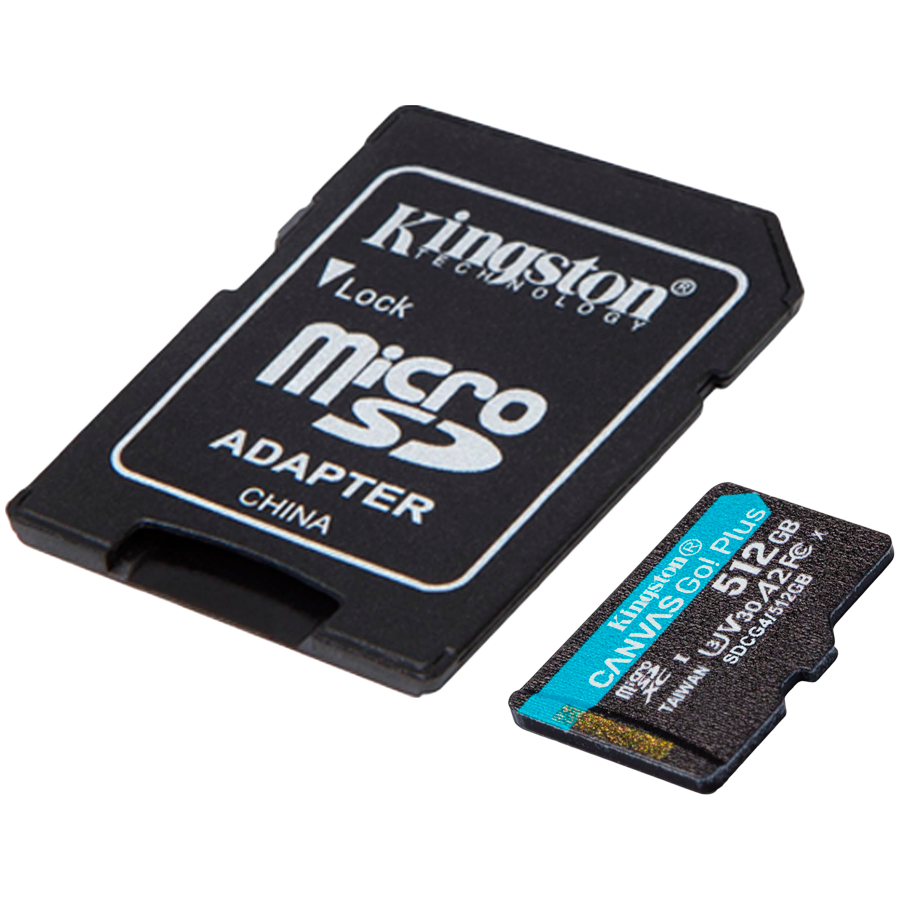 Kingston microSD 512GBCanvasGoPlus, Gen4r/w:200MB/s/160MB/s,with adapter - slika 4