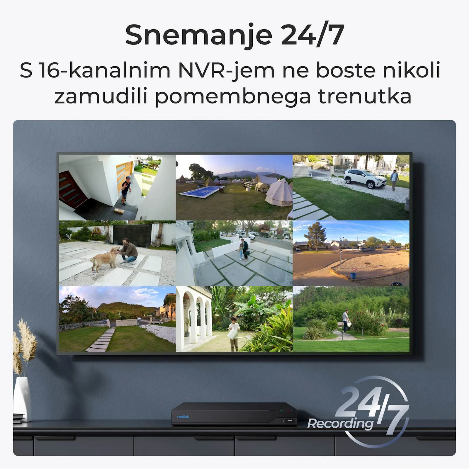 Reolink NVR snimač+ 8x kamera NVS16-12MD8 4K, 12MP, 16 kanalni NVR, 4TB HDD, 8x kamera - slika 3