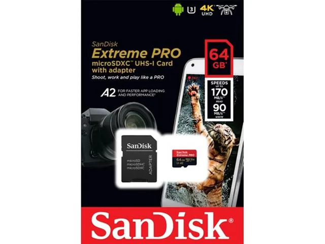 Memorijska kartica SanDisk Extreme Pro microSDXC, A1, V30, U3 64GB