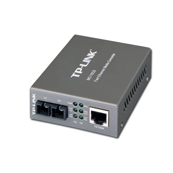 Media Filter TP-Link MC110CS, 10/100Mbps RJ45 to 100Mbps single-mode SC fiber Converter, Full-duplex,up to 20Km, switching power adapter, chassis mountable - slika 3