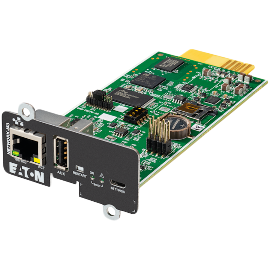 Eaton Network Managment Card - M3; Web/SNMP communications; Ethernet 10/100/1000BaseT; For UPS: 5P, 5PX, 5PX G2, 5SC Rack, 9PX, 9PXM, 9SX, 9130, Ferrups FX, 9E, 93PS, 91PS, 91PS Monoblock, 93E PDU: AT - slika 2