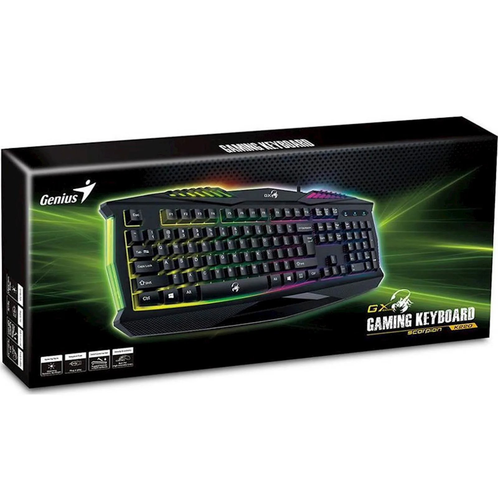 TASTATURA GENIUS SCORPION K220, USB, GAMING - slika 2