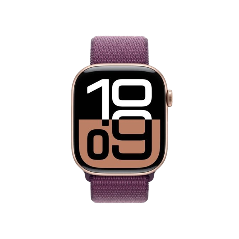 Apple Watch Series 10 GPS 46mm Rose Gold Aluminium Case+Plum SportLoop MWWV3 - slika 2