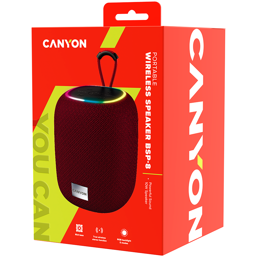 CANYON speaker BSP-8 10W Red - slika 4