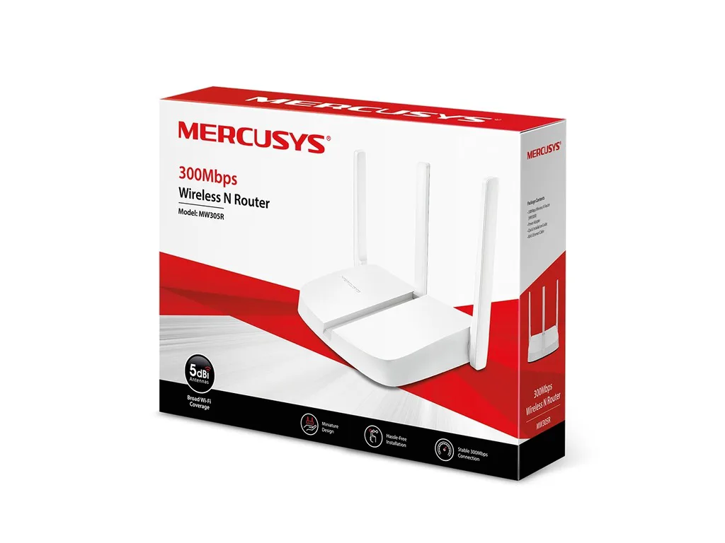 Mercusys MW305R 300Mbps Wireless N Router, 1 x 10/100 WAN Port + 3 x 10/100 LAN Ports, 3 x 5 dBi fixed omni directional antennas, WDS bridge,IPv4,IPv6,Dynamic DNS,DHCP,Port Forwarding,2.4GHz guest net - slika 7