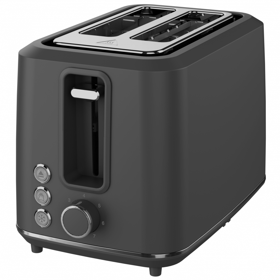 Electric Toaster, Grey, 220-240V, 50-60Hz, 920-1080W, 2 slots, 3 modes, 7 browning levels - slika 2