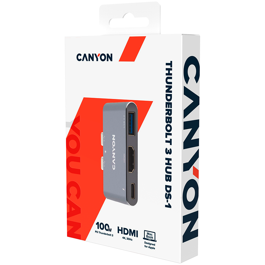 CANYON hub DS-1 3in1 Thunderbolt 3 Space Grey - slika 4