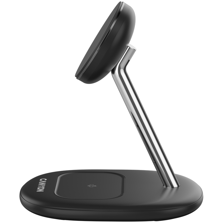 CANYON wireless charger WCS-205 15W Qi2 2in1 Black - slika 4