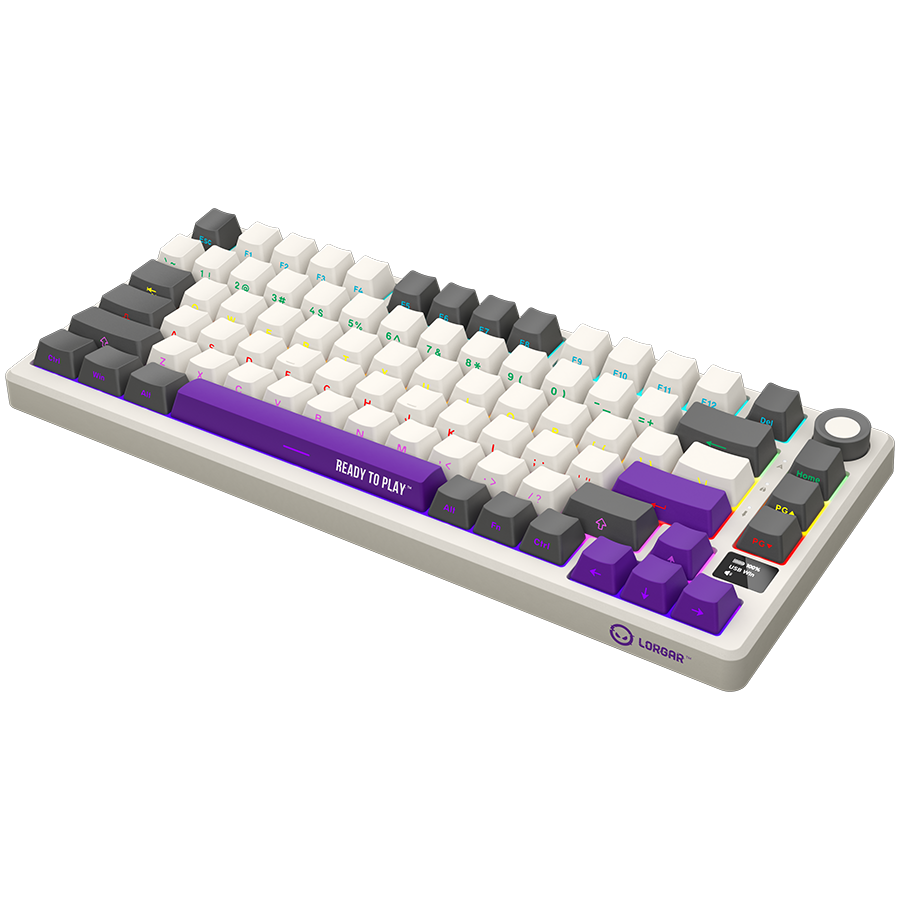 LORGAR KBP7075W, Wireless 75% Mechanical Gaming Keyboard Pro, Beige, CZ/SK layout - slika 2