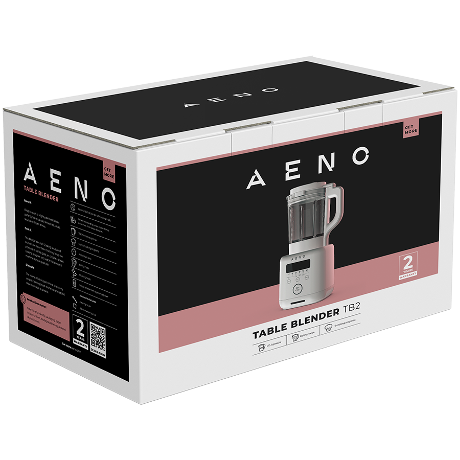 AENO Table Blender-Soupmaker TB2: 800W, 35000 rpm, boiling mode, high borosilicate glass cup, 1.75L, 6 automatic programs, preset time, LED-display - slika 4