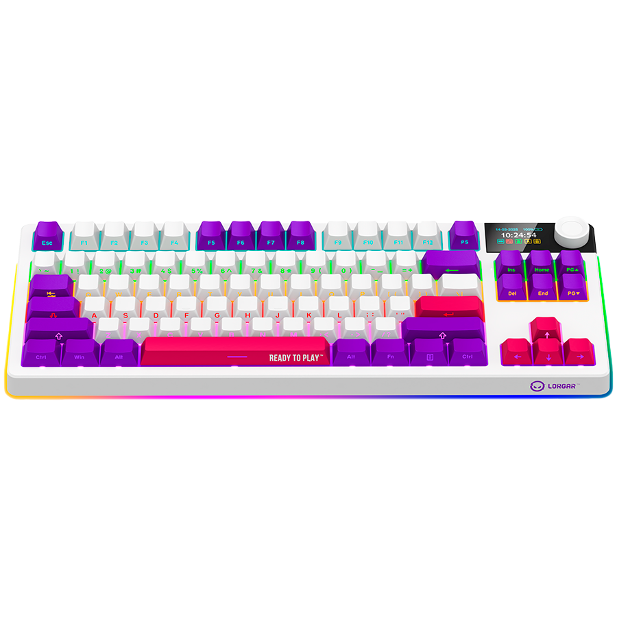 LORGAR KBP70TKLW, Wireless TKL Mechanical Gaming Keyboard Pro, White, EN layout - slika 3